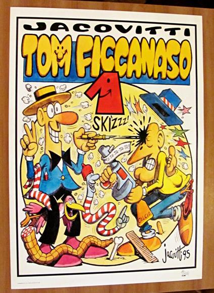 JACOVITTI - TOM FICCANASO - 1995 - Manifesto 50x70 - Benito Jacovitti - copertina