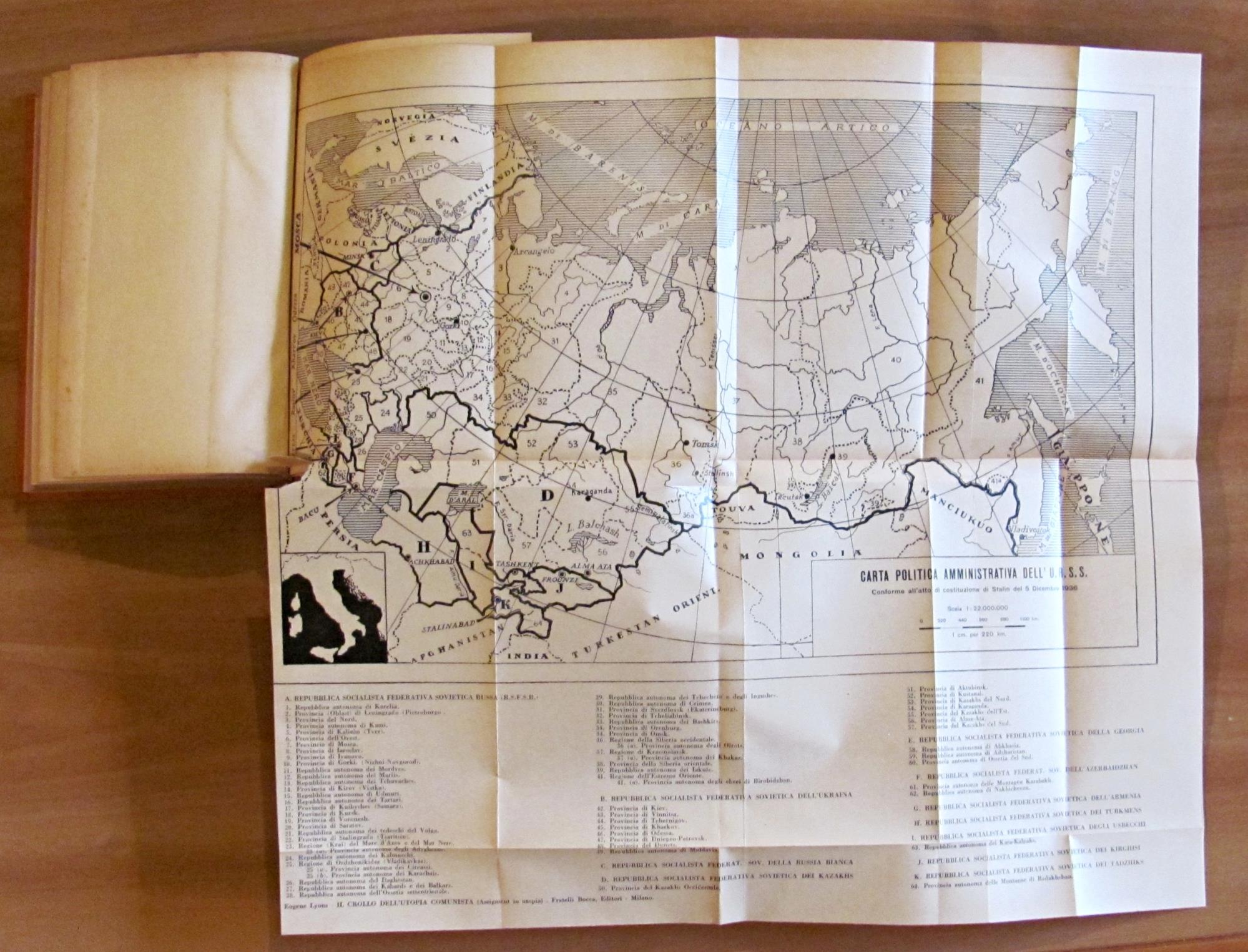 IL CROLLO DELL'UTOPIA COMUNISTA - Carta Politico-Amministrativa dell'URSS - 2 Volumi - Coll. La Russia Contemporanea N.10