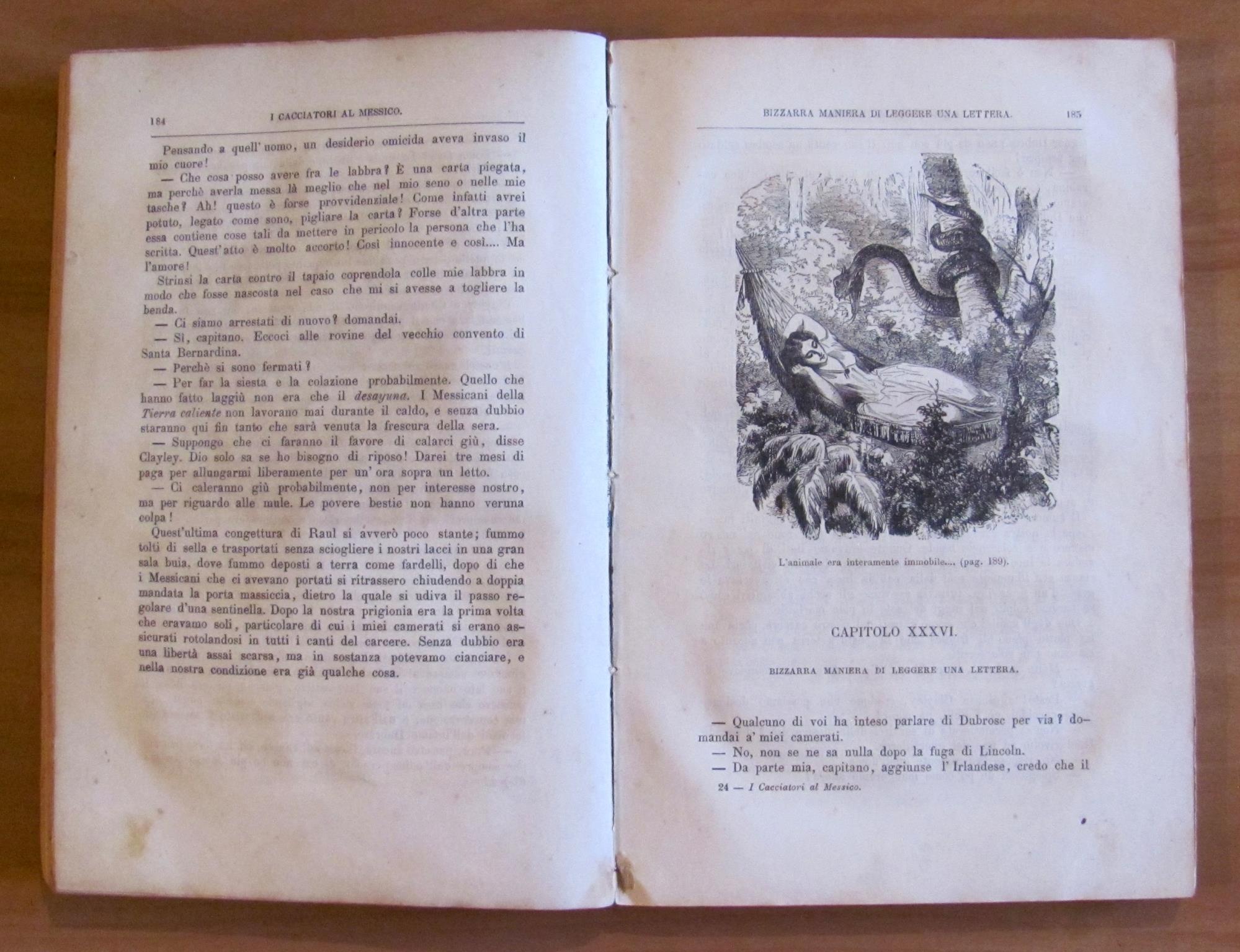 I CACCIATORI AL MESSICO - Avventure di Terra e di Mare, I ed. 1878