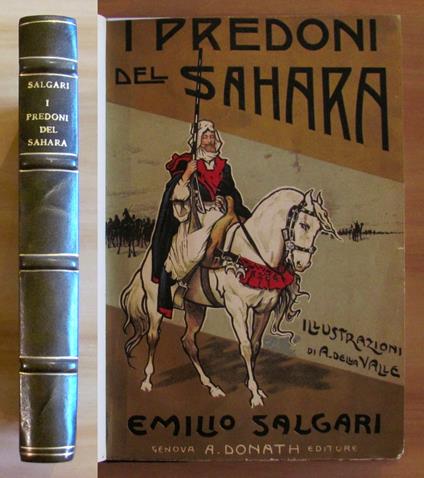 I PREDONI DEL SAHARA, I ed. 1903 - ill. DELLA VALLE - Emilio Salgari - copertina