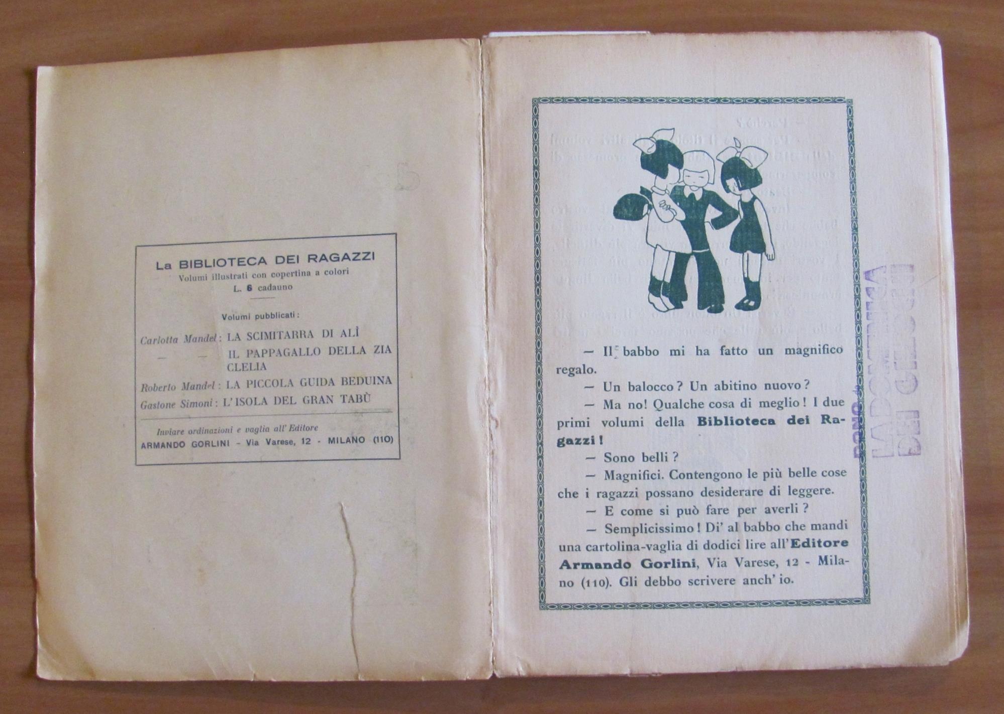 L' ISOLA DEL GRAN TABU' - Bibl. dei ragazzi N.3, I ed. 1931 - ill. NATOLI