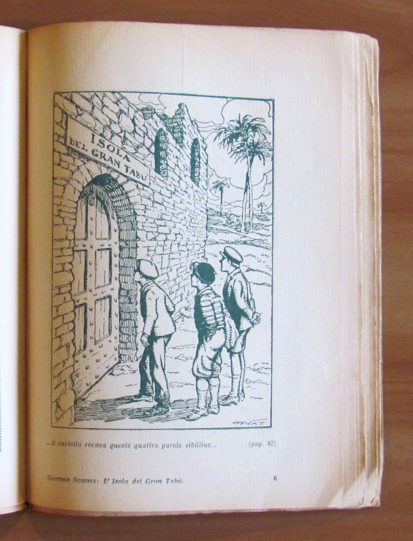 L' ISOLA DEL GRAN TABU' - Bibl. dei ragazzi N.3, I ed. 1931 - ill. NATOLI