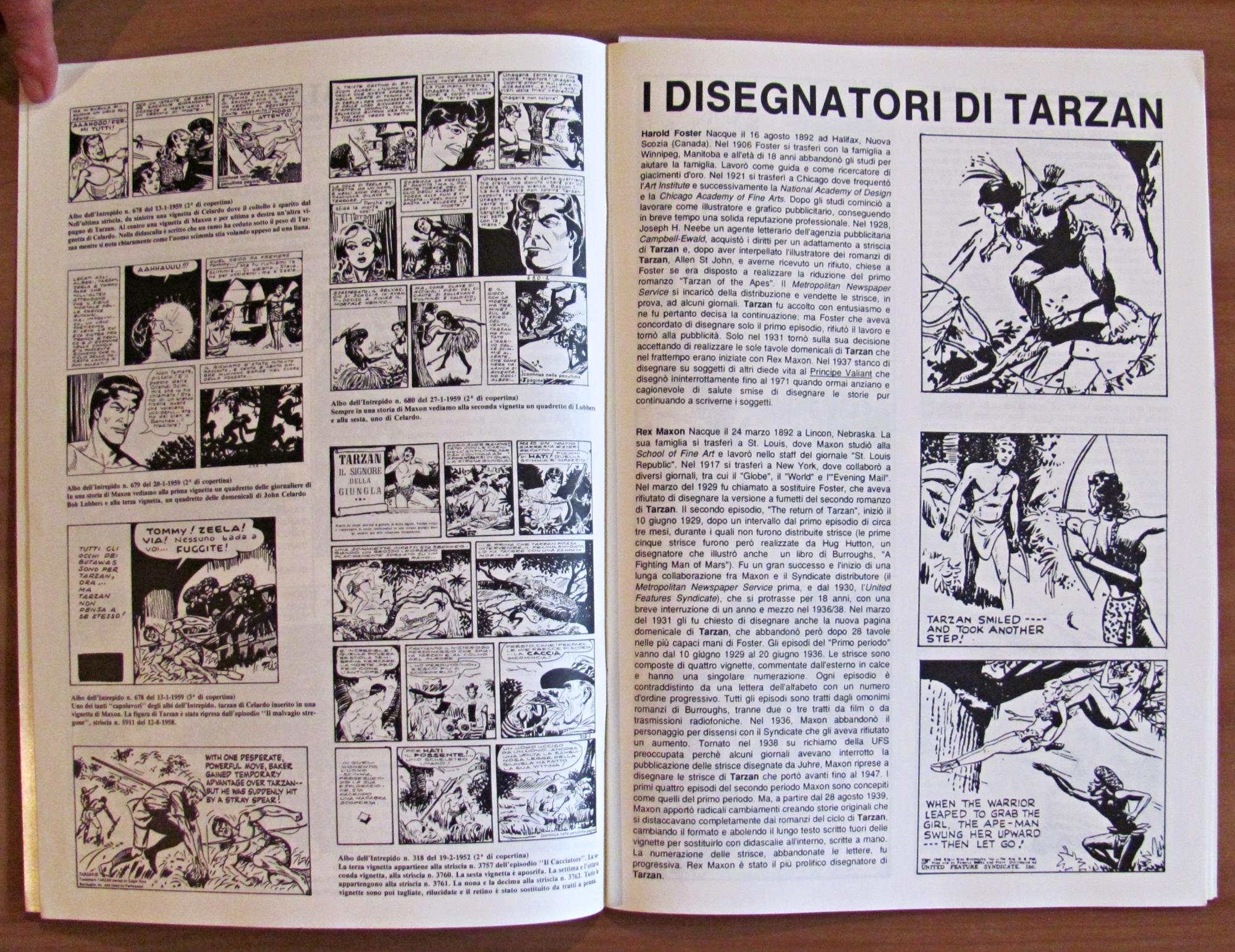 Tutti gli illustratori di TARZAN - Cronologia delle strisce giornaliere e delle tavole domenicali
