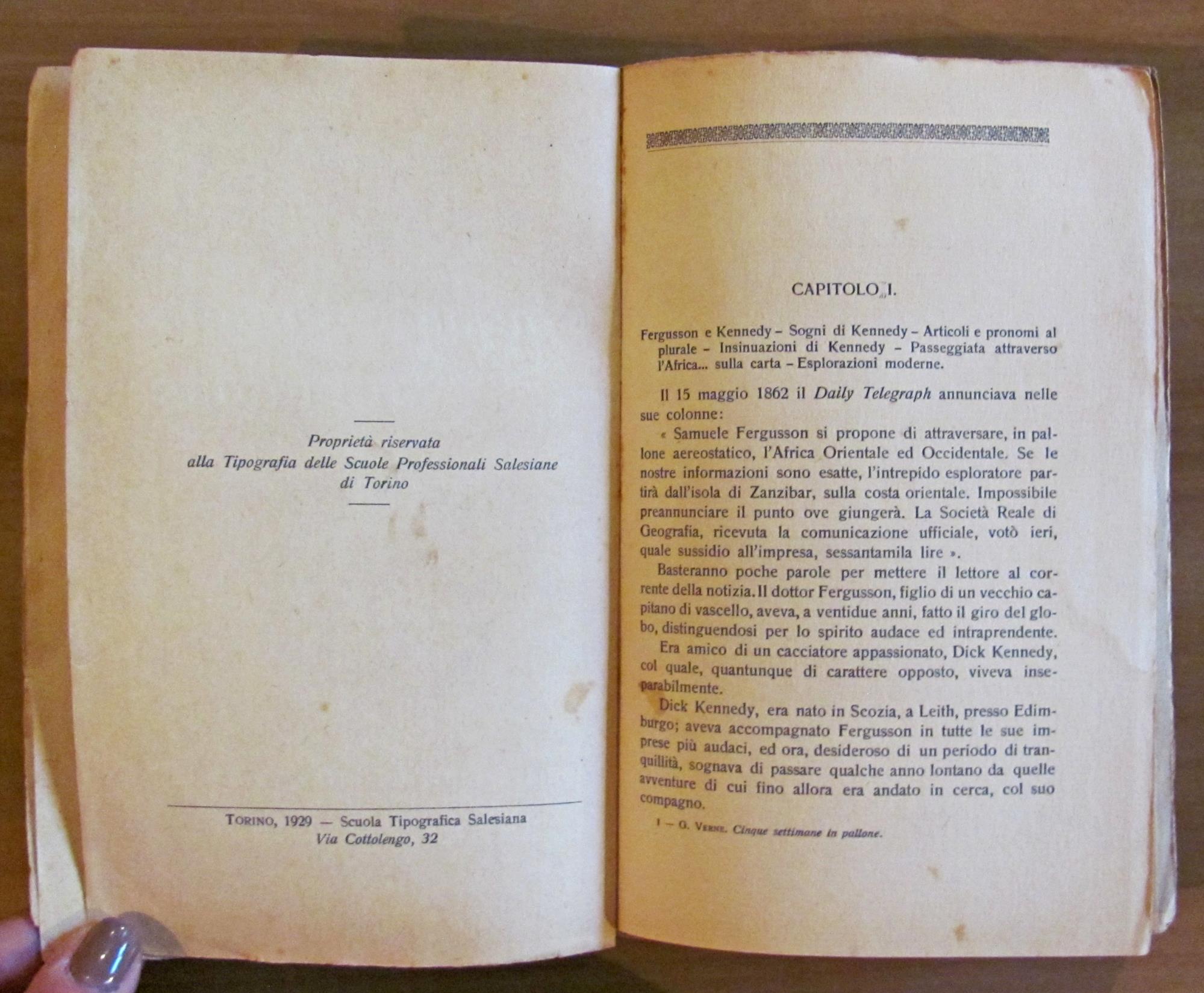 CINQUE SETTIMANE IN PALLONE - Viaggio di scoperte in Africa compiuto da tre Inglesi, 1929