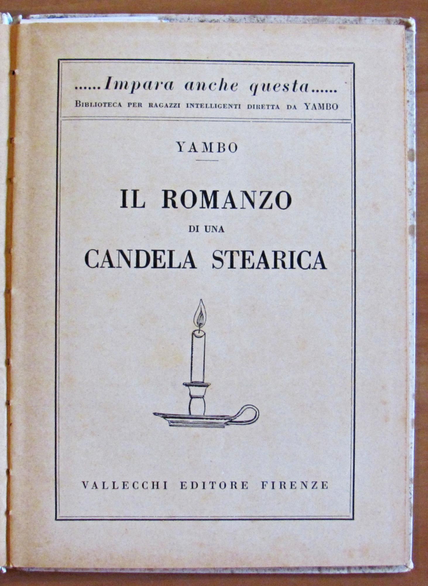 IL ROMANZO DI UNA CANDELA STEARICA - Impara Anche Questa N.5 - Biblioteca per Ragazzi Intelligenti