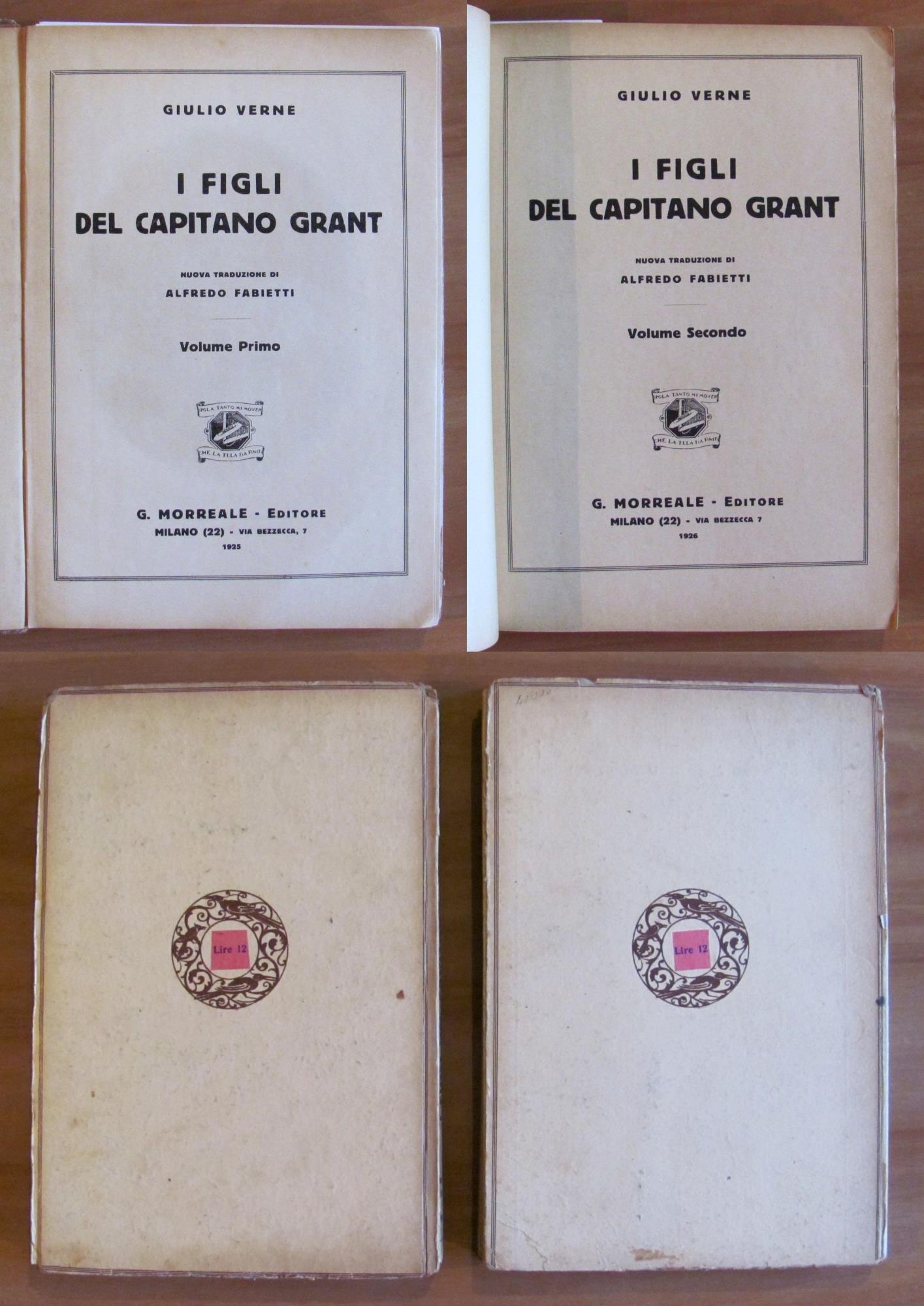 I FIGLI DEL CAPITANO GRANT Vol. I e II - COMPLETO, 1925 - ill. DUDREVILLE