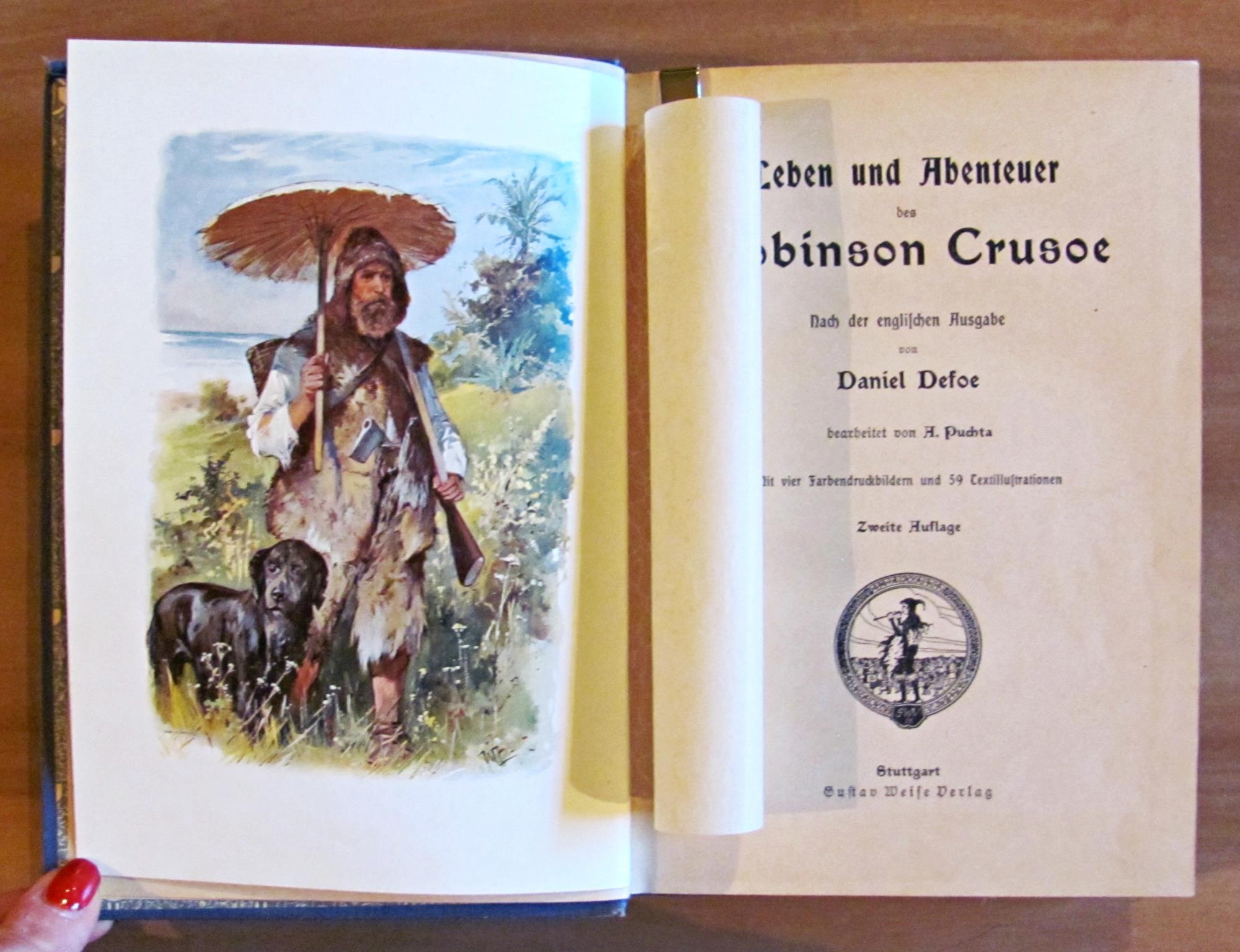 Leben und Abenteuer des ROBINSON CRUSOE, 1910 ca. Illustrato