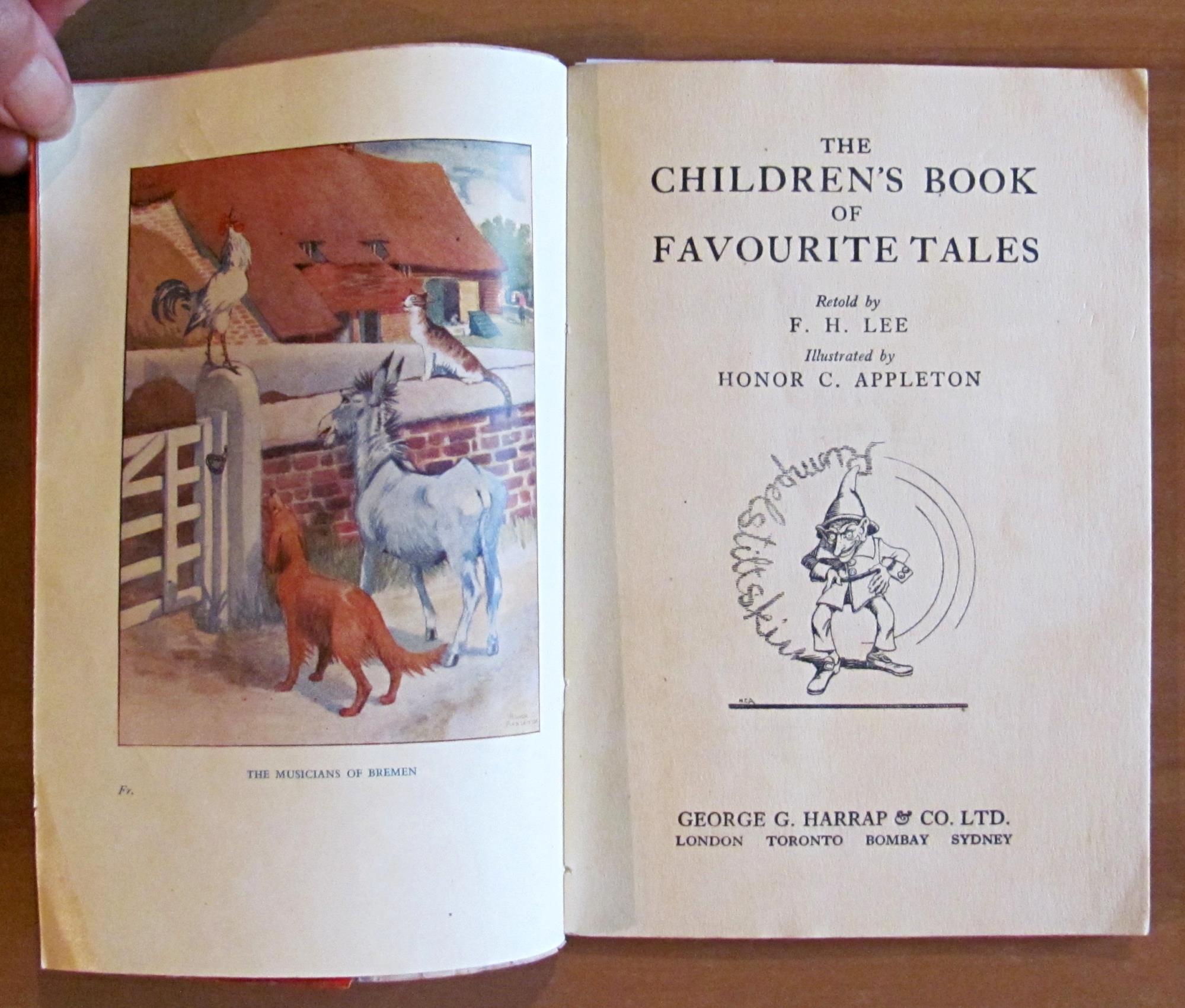 THE CHILDREN'S BOOK OF FAVOURITE TALES, 1945 - ill. APPLETON