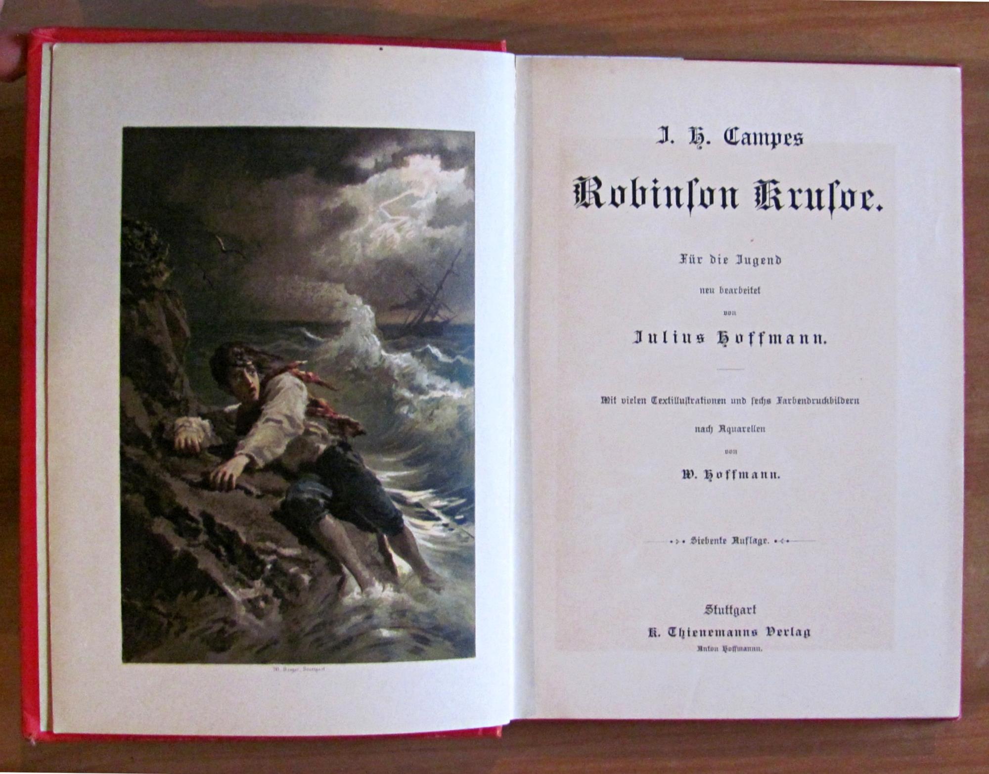 ROBINSON KRUSOE, fine '800 - ill. HOFFMANN