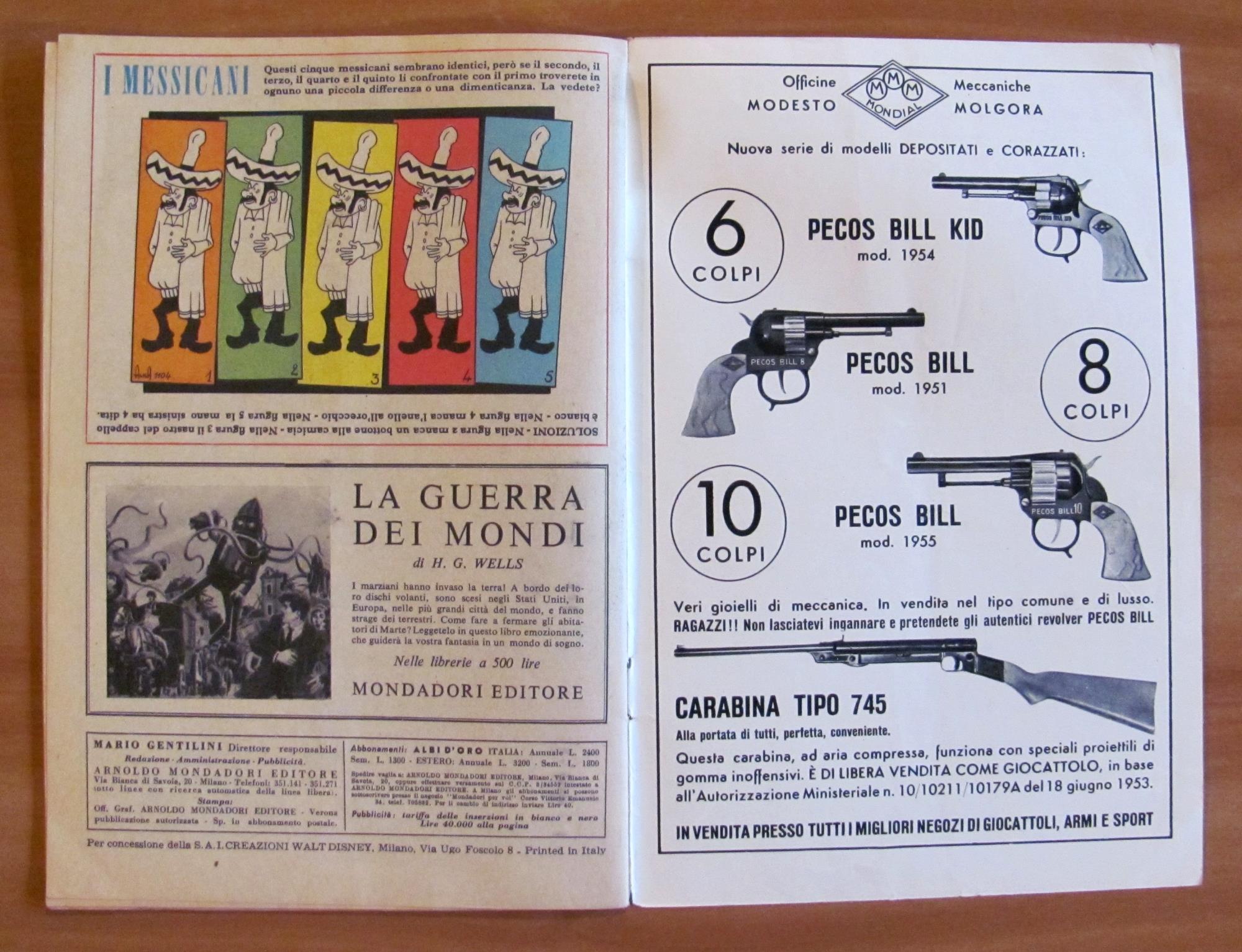 TOPOLINO E IL LACCIO MAGICO - Albo d'Oro N.18, 1955