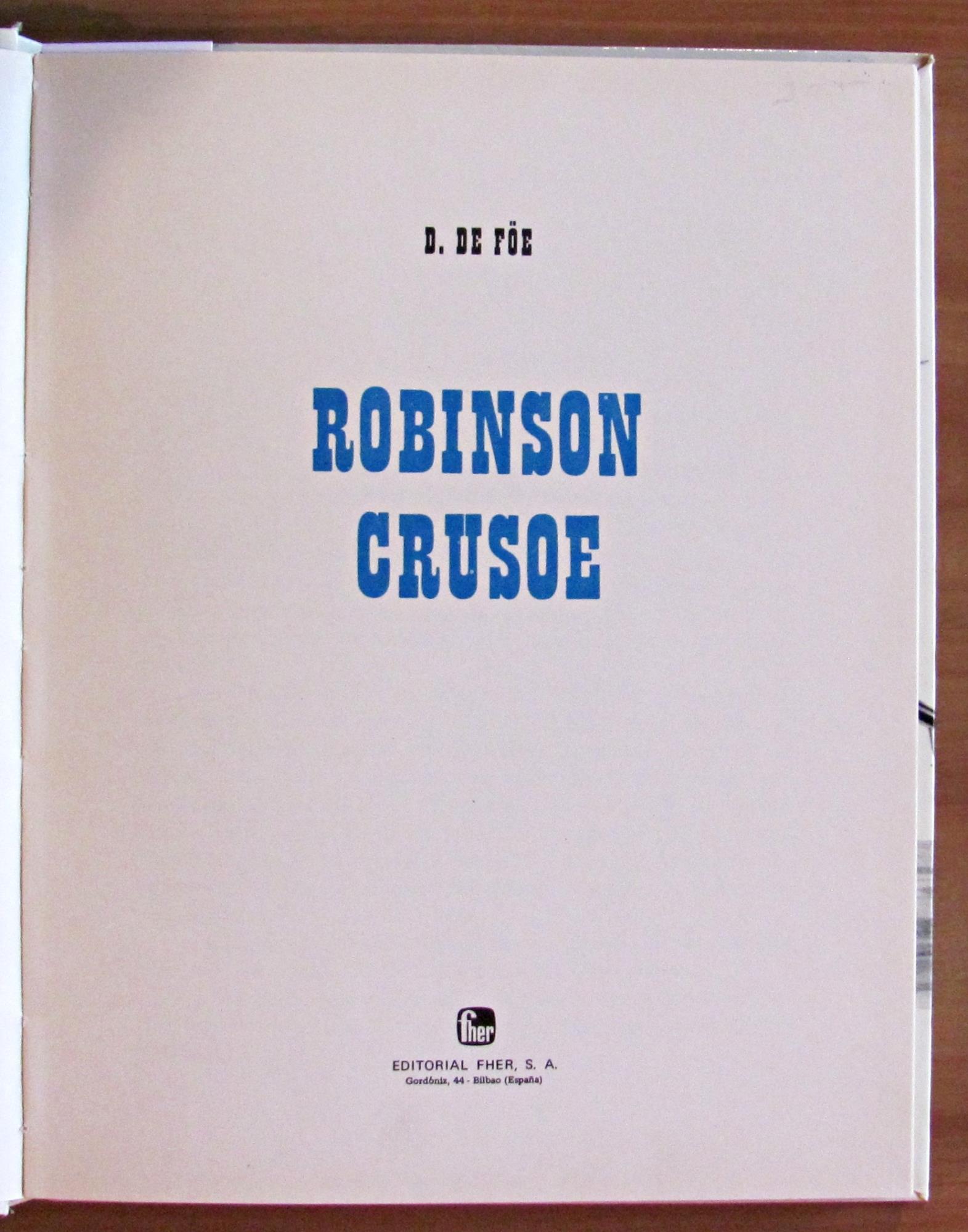 ROBINSON CRUSOE, s.d. anni '70 - Illustrato