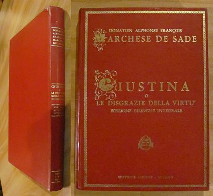 GIUSTINA O LE DISGRAZIE DELLA VIRTU', 1967 - Bilingue ITA-FRA - copertina