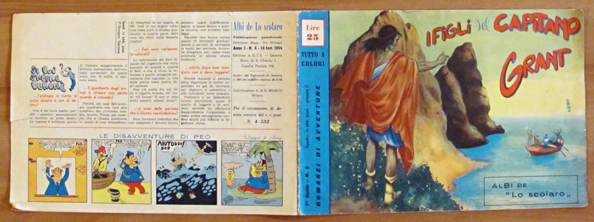 Abi de Lo Scolaro - I FIGLI DEL CAPITANO GRANT - Romanzi di Avventure, 1954