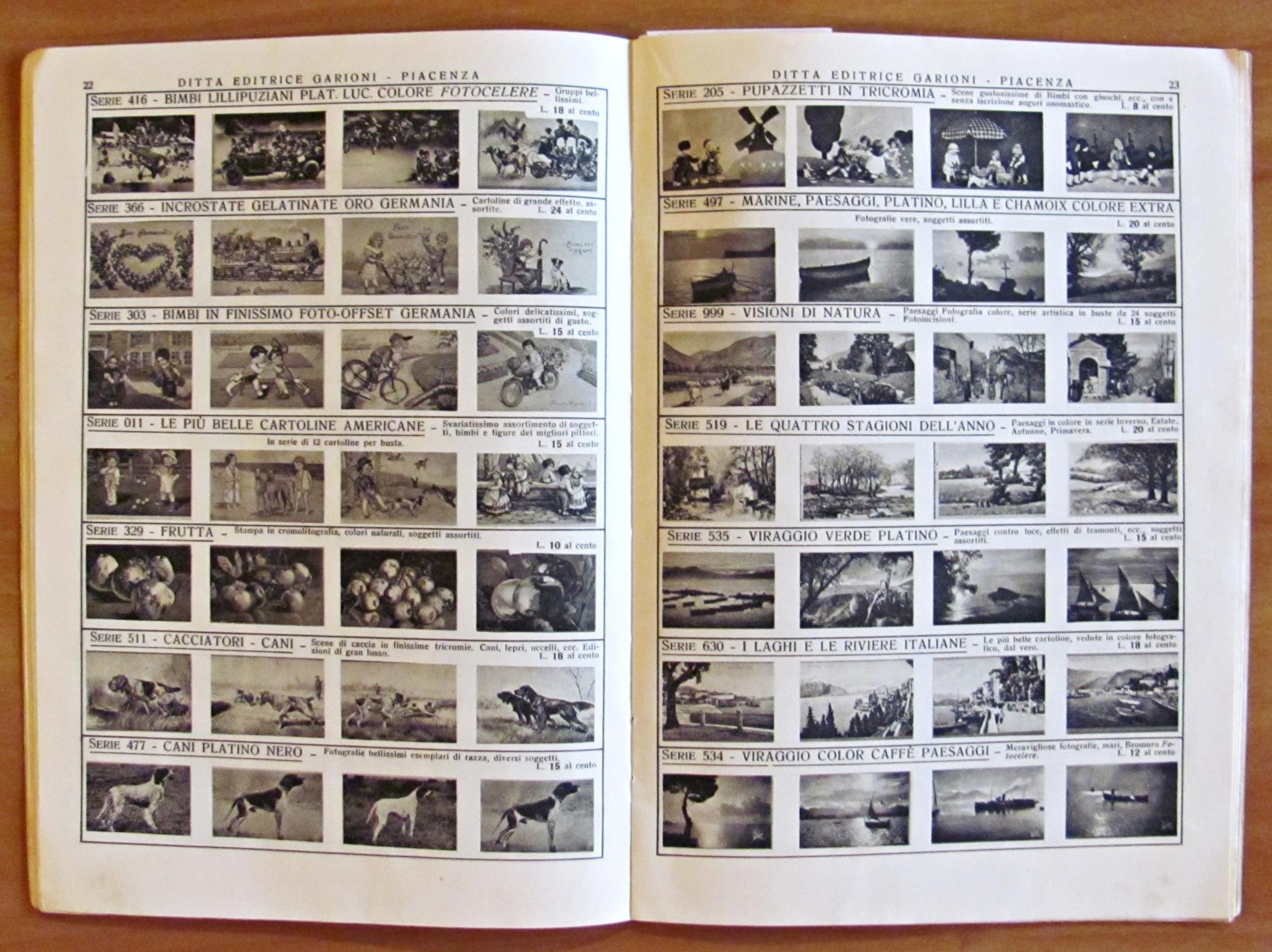 Catalogo Generale Stampa ed esportazione Cartoline illustrate Catalogo Generale 1933