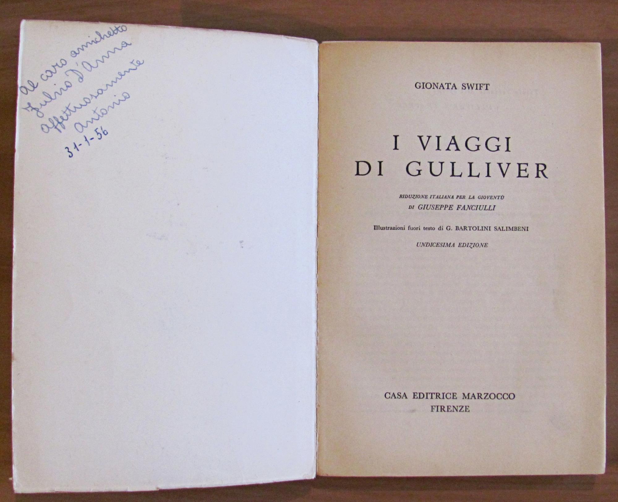 I VIAGGI DI GULLIVER - Collana Capolavori Straordinari per la Gioventù, 1953