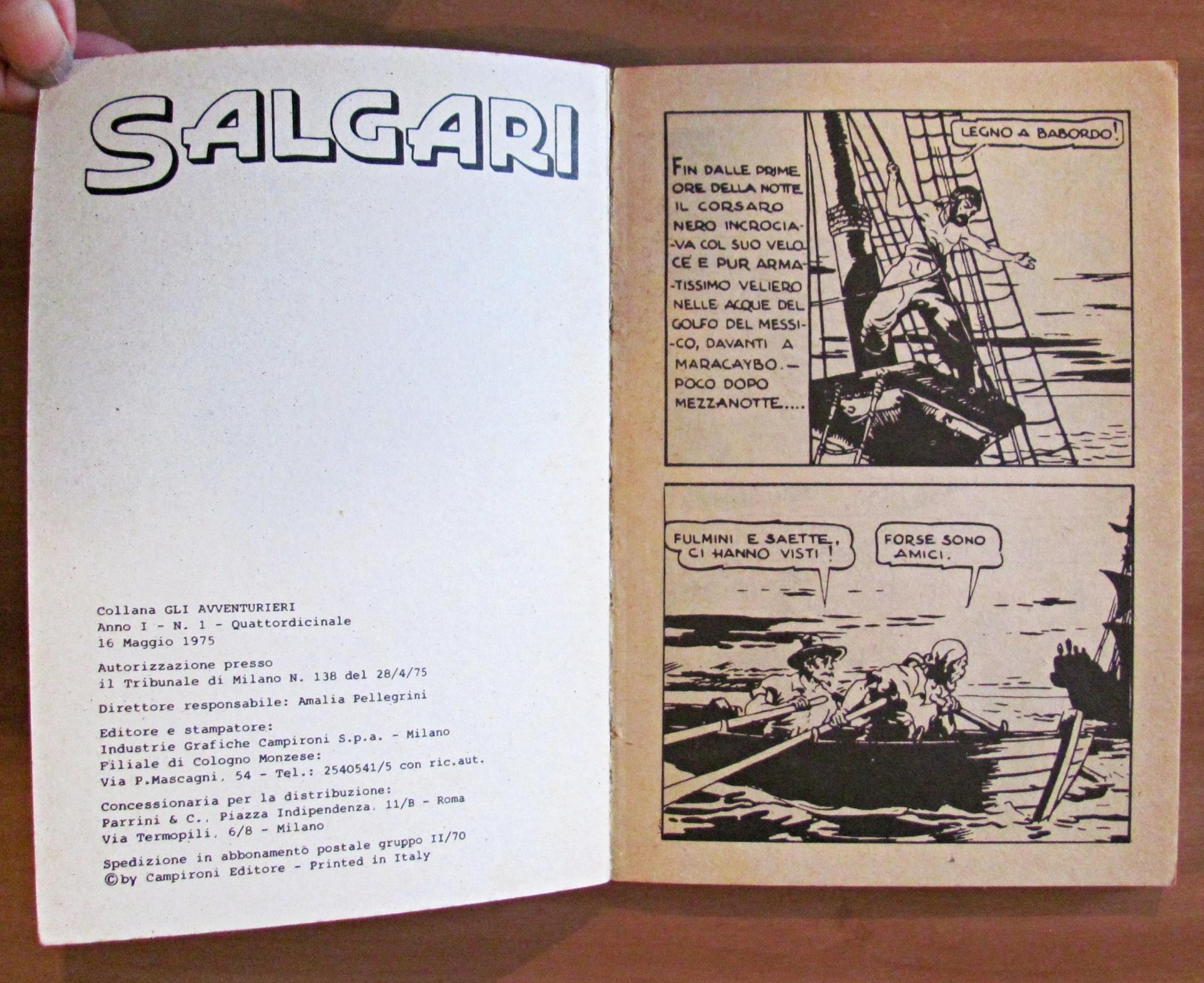SALGARI - Collana Gli Avventurieri - Raccolta Completa N.1-2-3