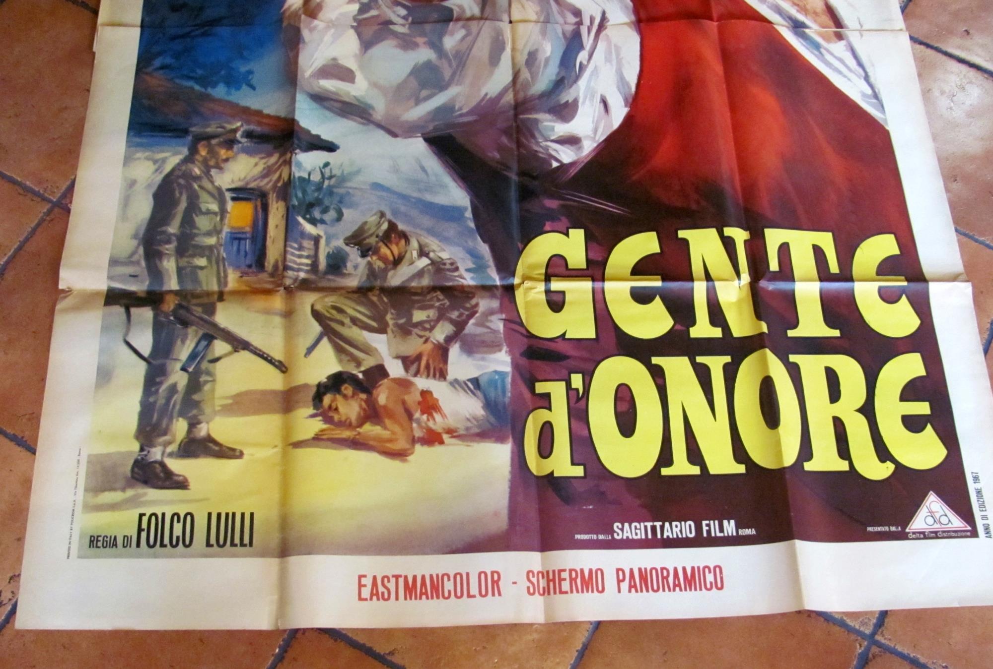 Manifesto Cinema 4F - GENTE D'ONORE - Folco Lulli, Saro Urzì, 1967