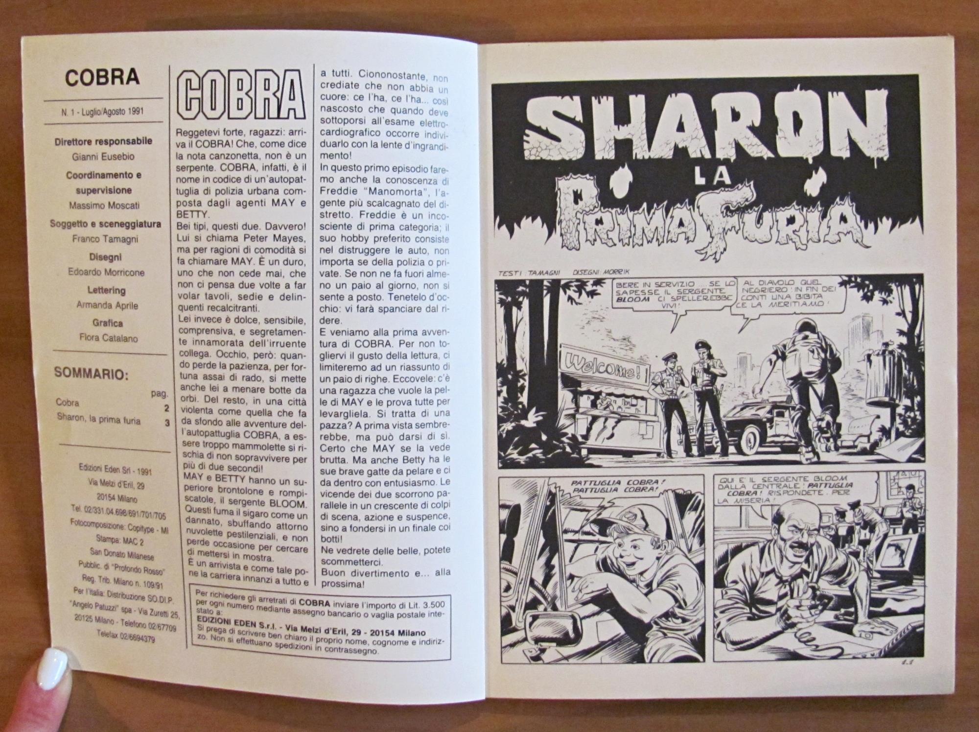 Lotto di 4 fumetti COBRA Mensile N. 1, 2, 5 e 6, 1991