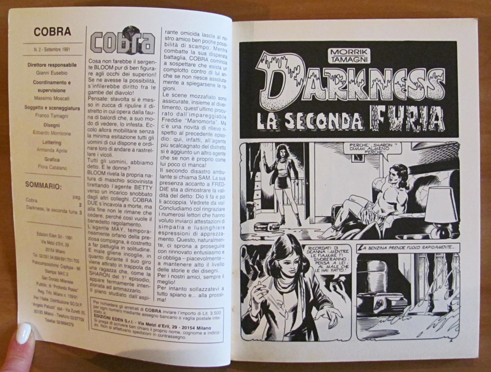 Lotto di 4 fumetti COBRA Mensile N. 1, 2, 5 e 6, 1991