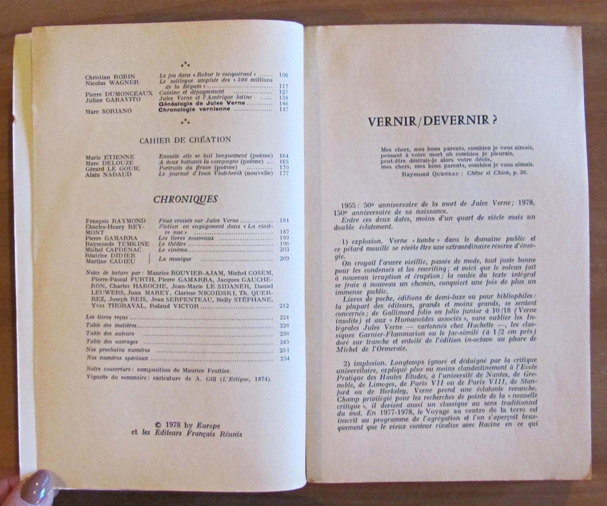 EUROPE Revue Litteraire Mensuelle - JULES VERNE