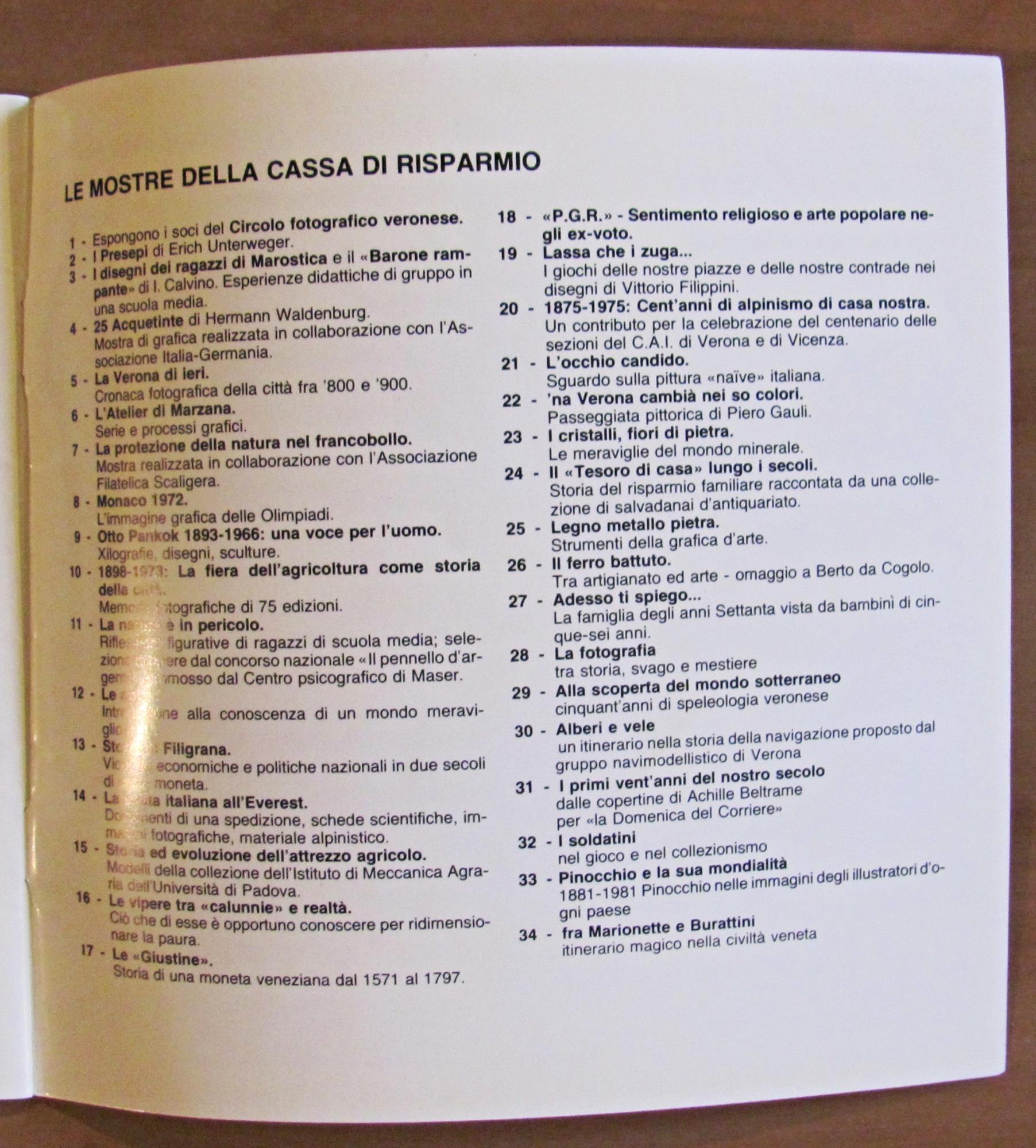 Le Mostre della Cassa di Risparmio EMILIO SALGARI un mondo di avventure e di fantasia, 1984
