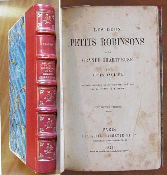LES DEUX PETITS ROBINSONS DE LA GRANDE-CHARTREUSE, 1873 - ill. BAYARD - copertina