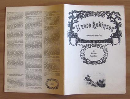 IL VERO ROBINSON - Anastatica dell'originale Ottocentesco - Xilografie - copertina
