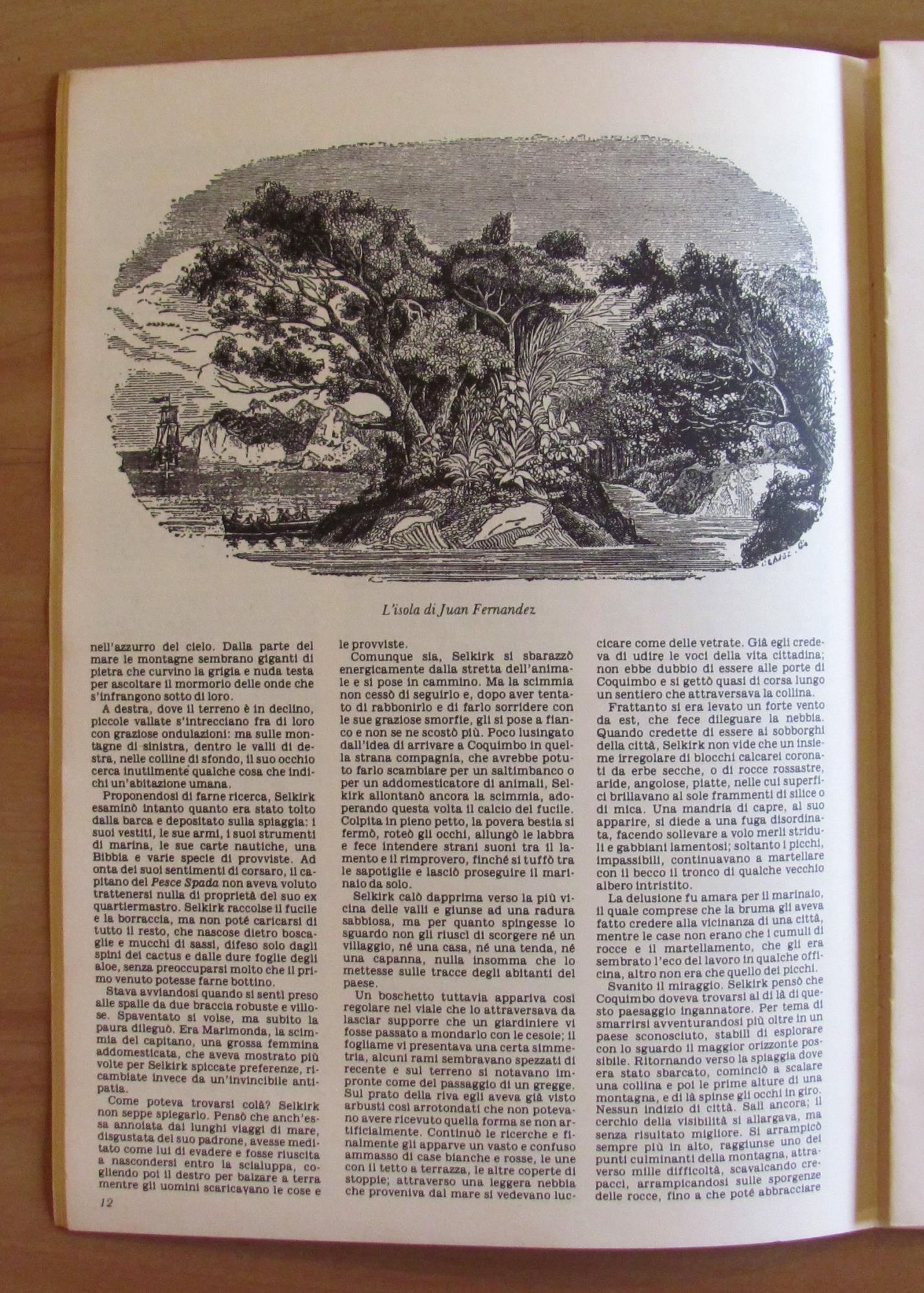 IL VERO ROBINSON - Anastatica dell'originale Ottocentesco - Xilografie