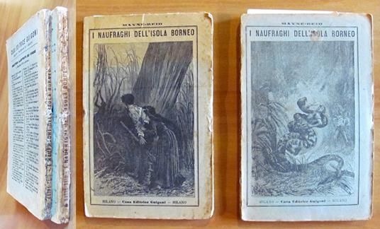 I NAUFRAGHI DELL'ISOLA BORNEO - 2 Volumi Completo, 1894 - Thomas M. Reid - copertina