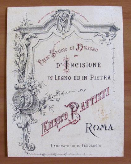 Bozzetto originale dello Studio di Enrico BATTISTI Medaglia d'Argento 1892 - copertina
