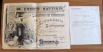 Bozzetto originale del Laboratorio di Enrico BATTISTI con lettera Ordine A.O.I