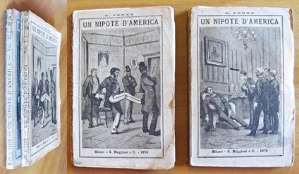 UN NIPOTE D'AMERICA - 2 Volumi, Completo, 1876 - Jules Verne - copertina