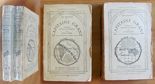 LES ENFANTS DU CAPTAINE GRANT - 2 Volumi, Completo, 1924 - Jules Verne - copertina
