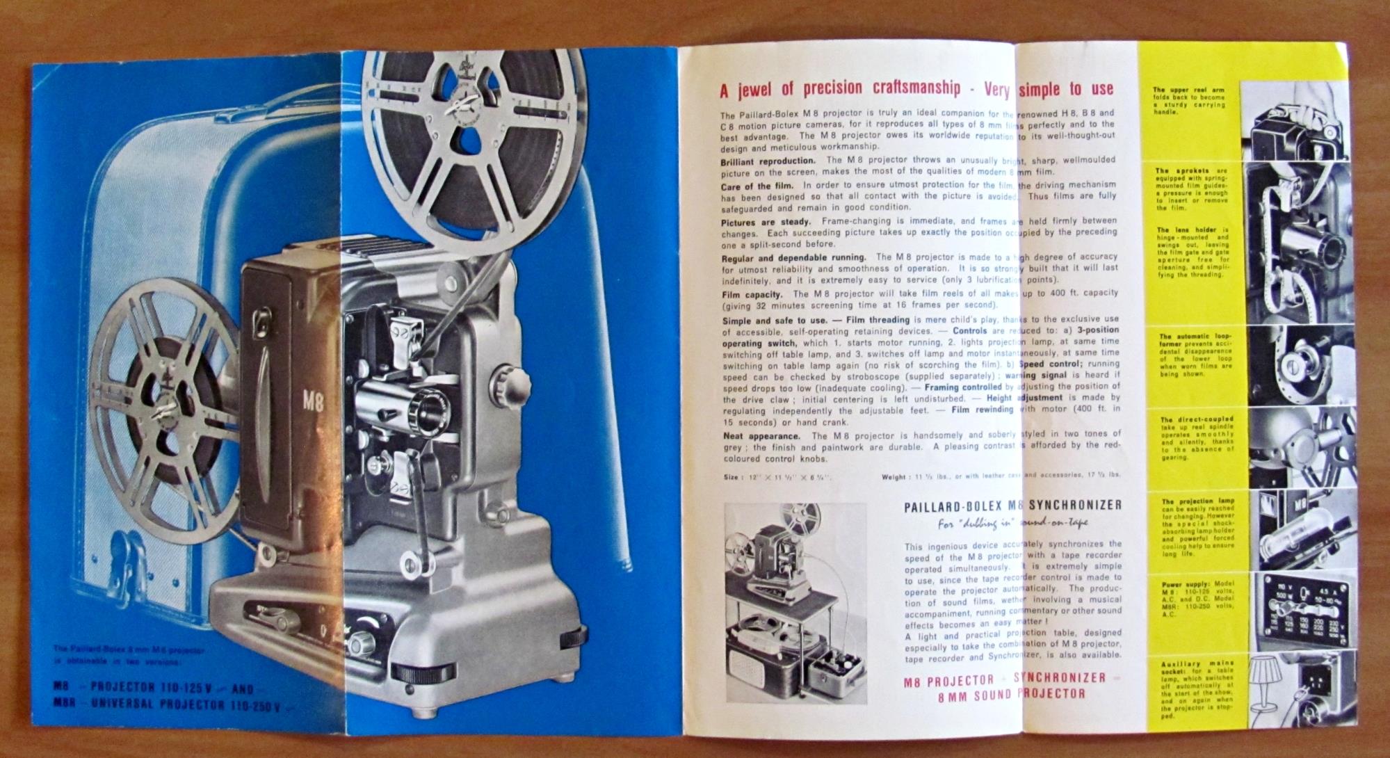 Lotto di 10 Brochure BOLEX PAILLARD - FOTOGRAFIA, CINEMATOGRAFIA