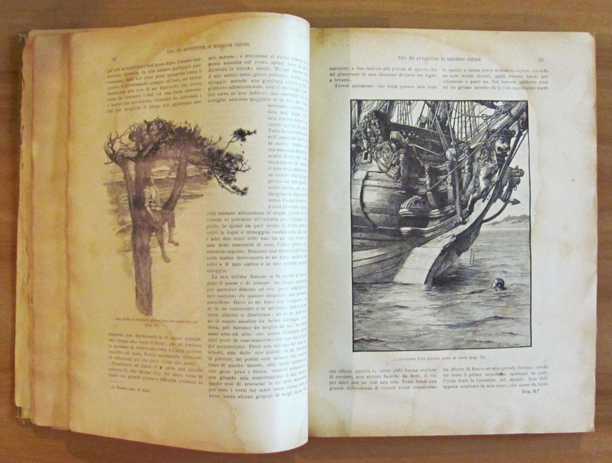 VITA ED AVVENTURE DI ROBINSON CRUSOE', 1910 - ill. PAGET