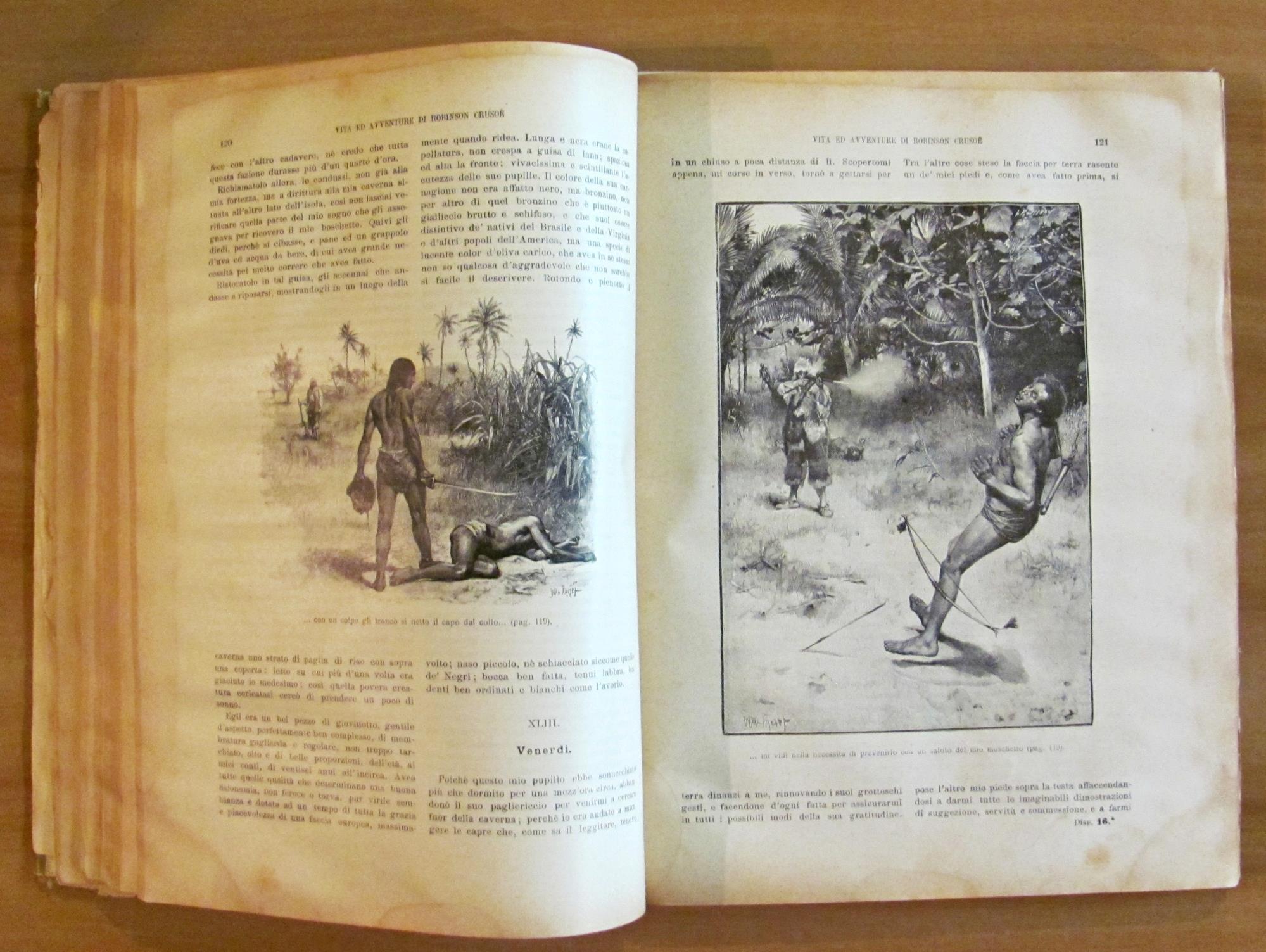 VITA ED AVVENTURE DI ROBINSON CRUSOE', 1910 - ill. PAGET