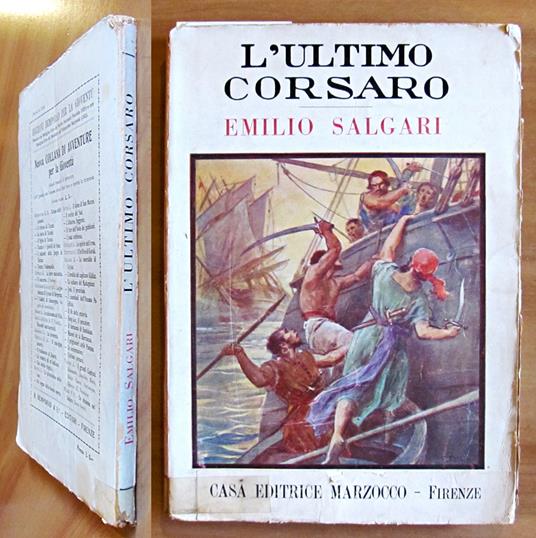 L' ULTIMO CORSARO, 1939 - ill. FABBI - Emilio Salgari - copertina