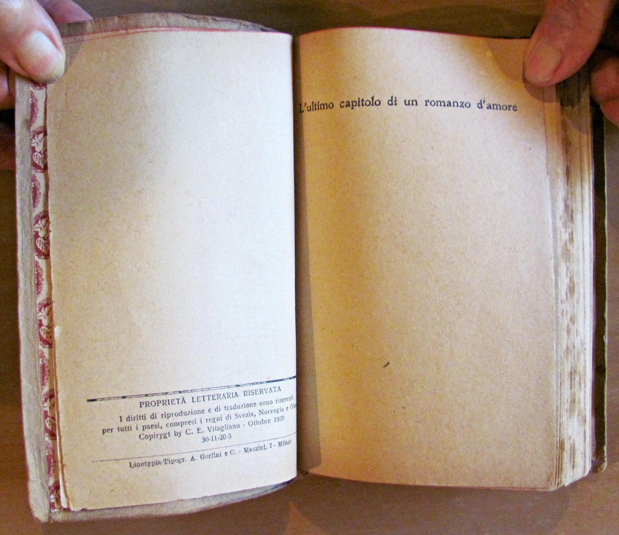 L' OSPITE MISTERIOSO - Coll. I Romanzi della Realtà N.4, 1920
