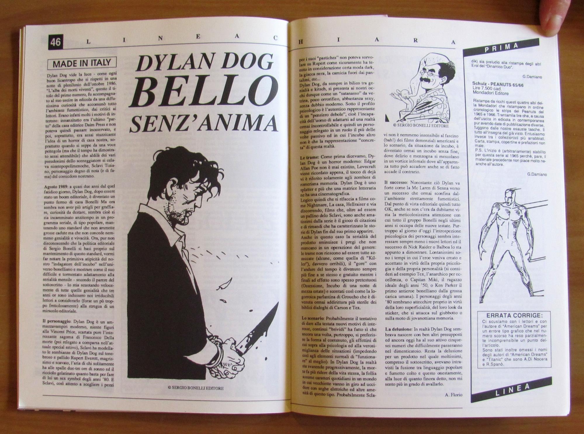 LINEA CHIARA N.2 - Idee sul Fumetto, 1989 cop. MOEBIUS