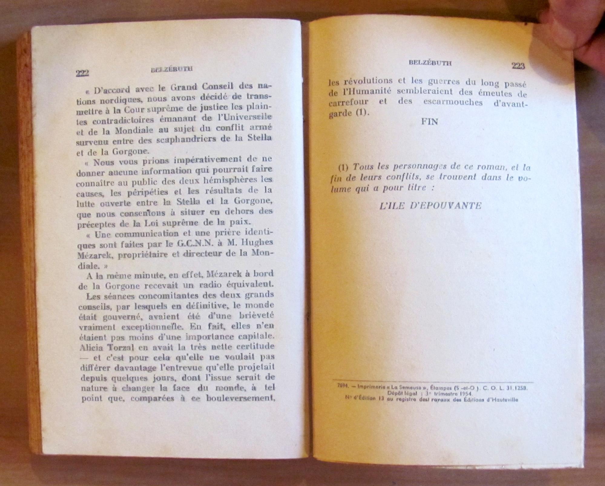 BELZEBUTH + L'ILE D'EPOUVANTE - Les Grandes Aventures du Nyctalope, 1954