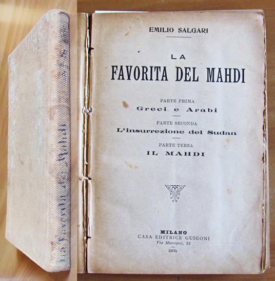 LA FAVORITA DEL MAHDI - Parte I, II e III, I ed. 1900 - Emilio Salgari - copertina