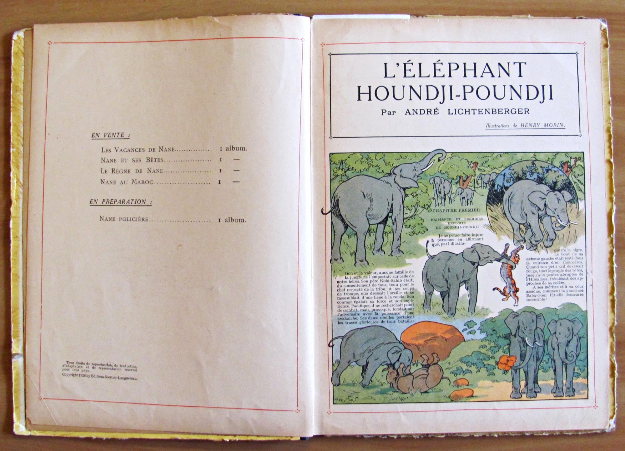 L' ELEPHANT HOUNDJI-POUNDJI, 1928 - ill. MORIN