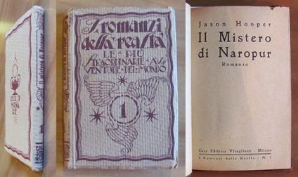 IL MISTERO DI NAROPUR - Coll. I Romanzi della Realtà N.1, 1920 - copertina