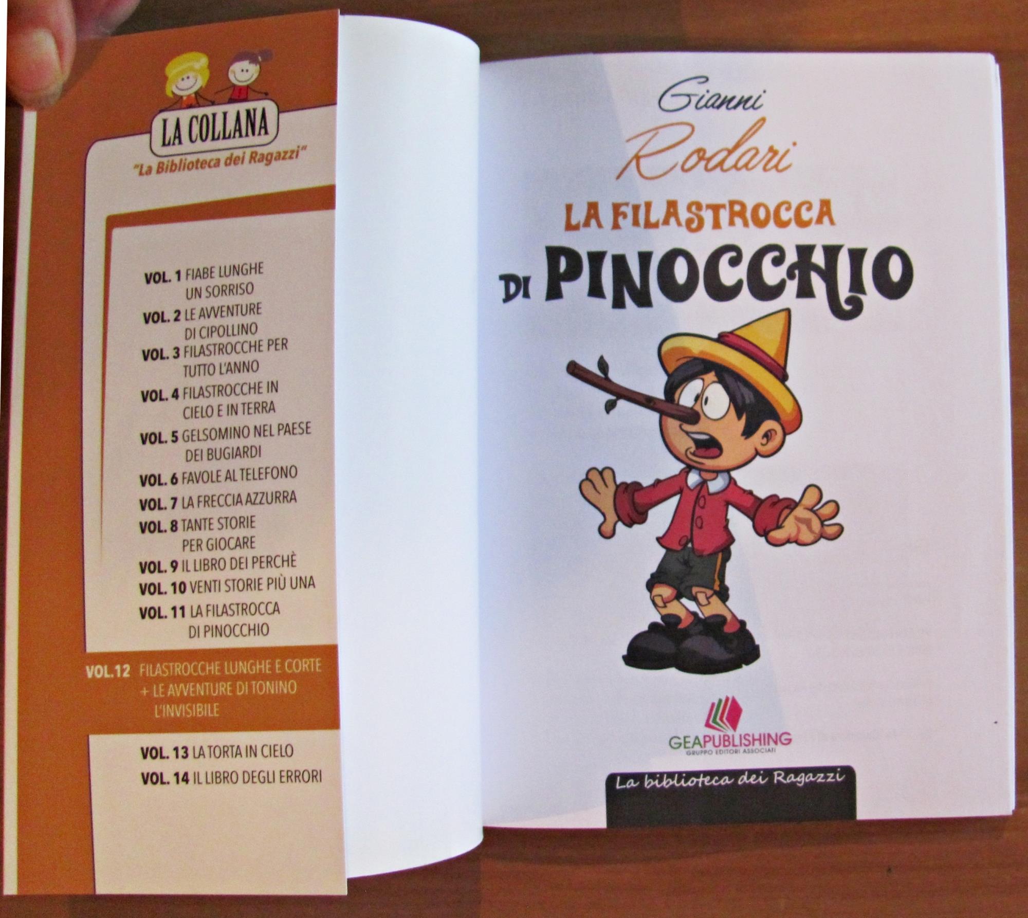 LA FILASTROCCA DI PINOCCHIO - Coll. La Biblioteca dei Ragazzi, I ed. 2017