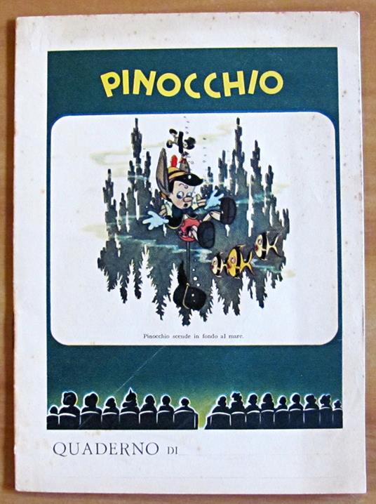 PINOCCHIO N.7 - Il Mostro - Quaderno di 3^ - Walt Disney - copertina