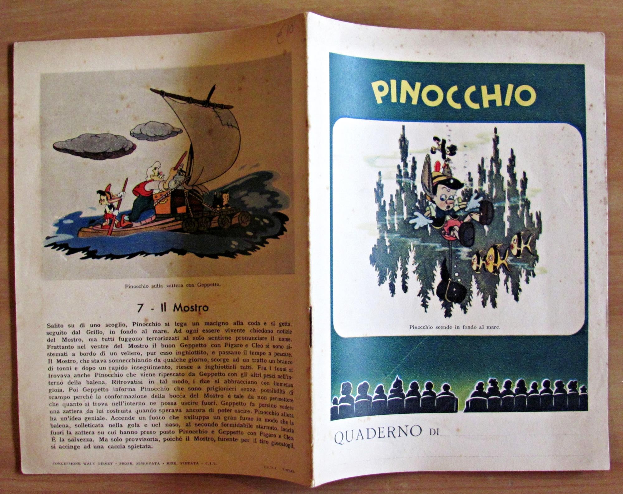 PINOCCHIO N.7 - Il Mostro - Quaderno di 3^