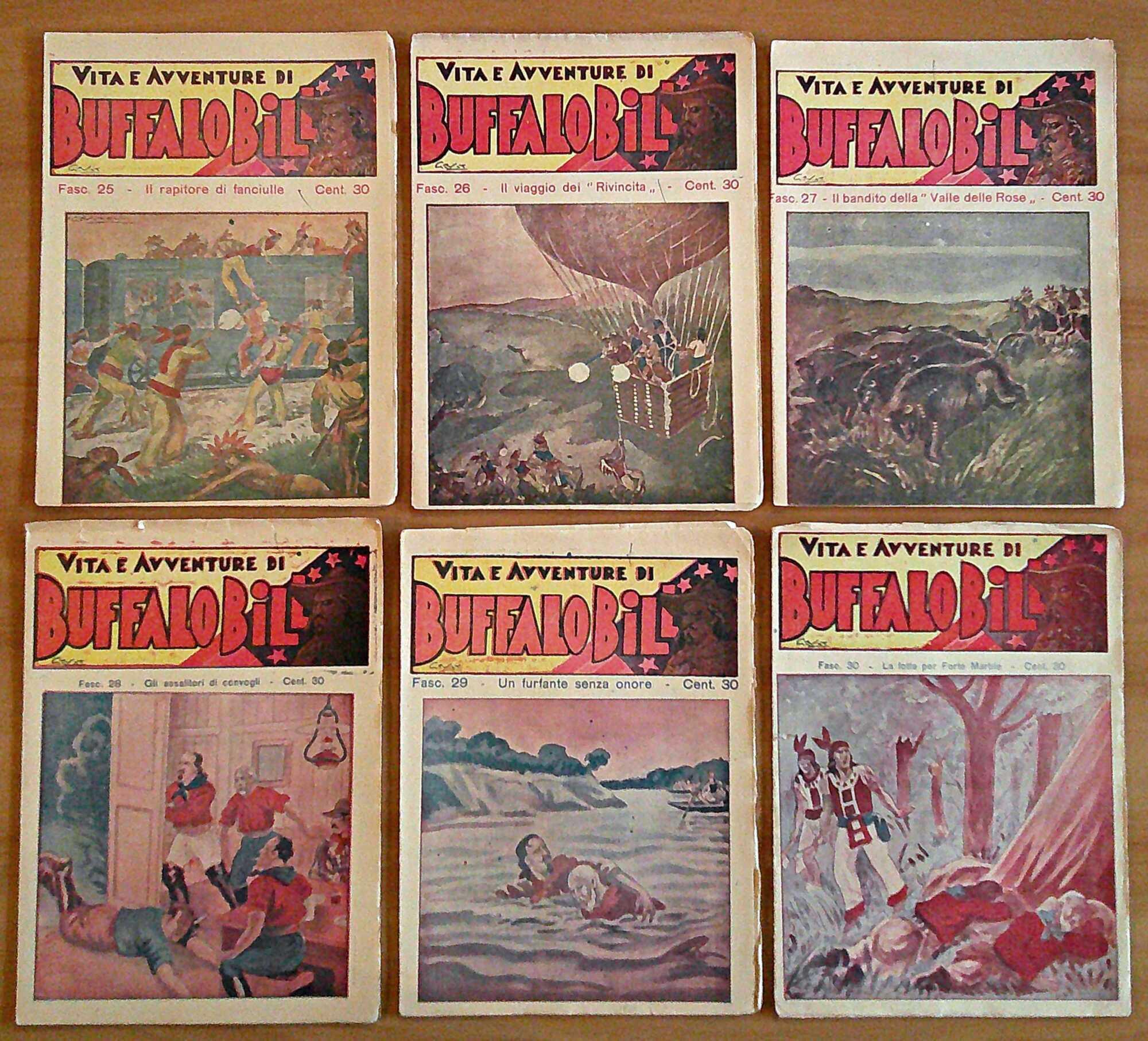 Vita e Avventure di BUFFALO BILL - Serie Completa Fascicoli N.1/30, 1934