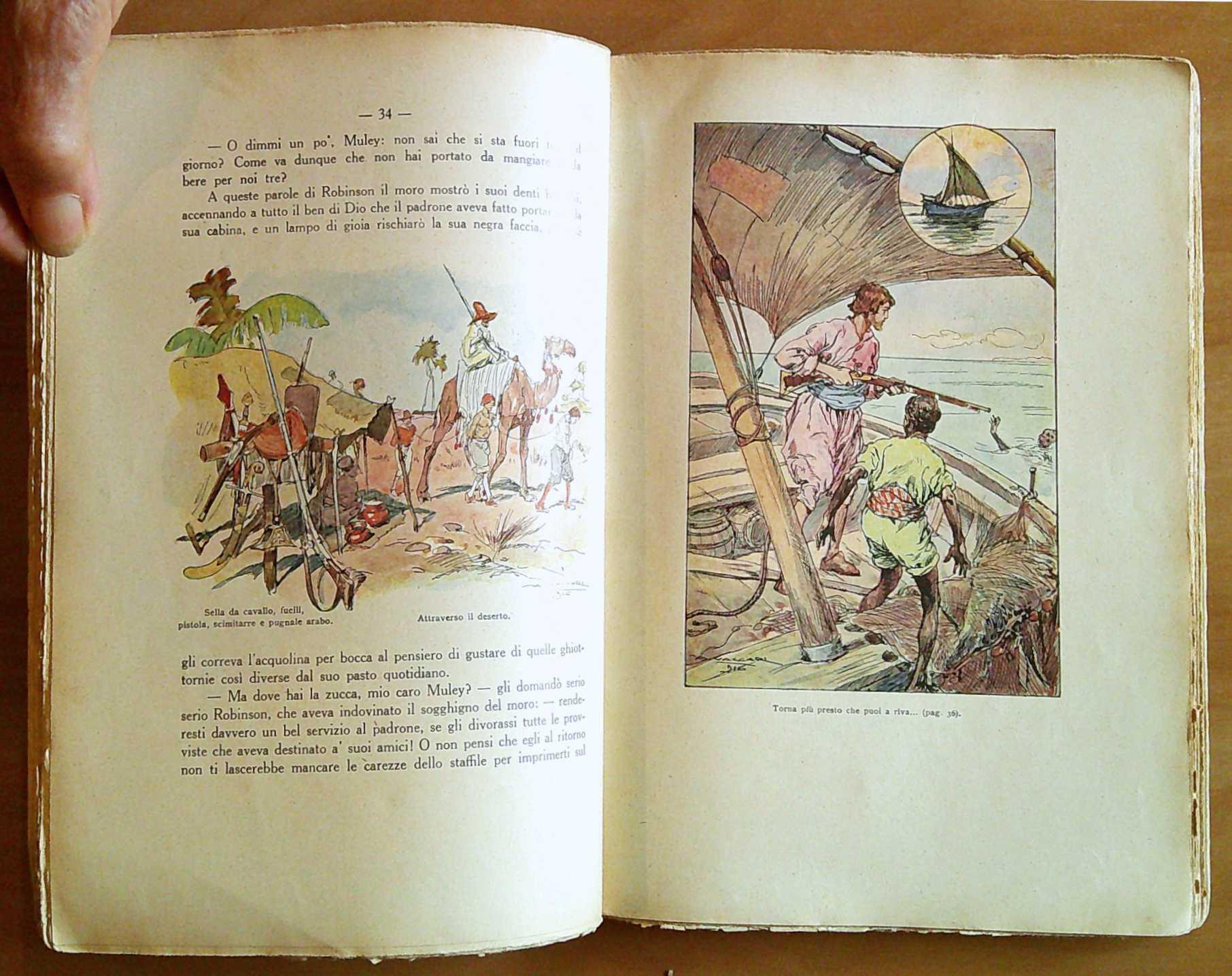 VIAGGI E AVVENTURE DI ROBINSON CROSUE', 1930 - ill. VACCARI