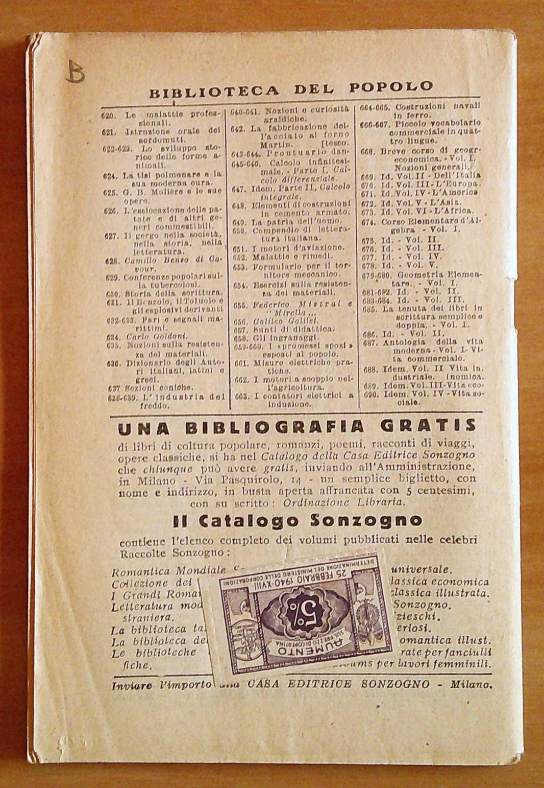 L' ORLANDO FURIOSO ESPOSTO AL POPOLO Parte II, 1936 - Biblioteca del Popolo