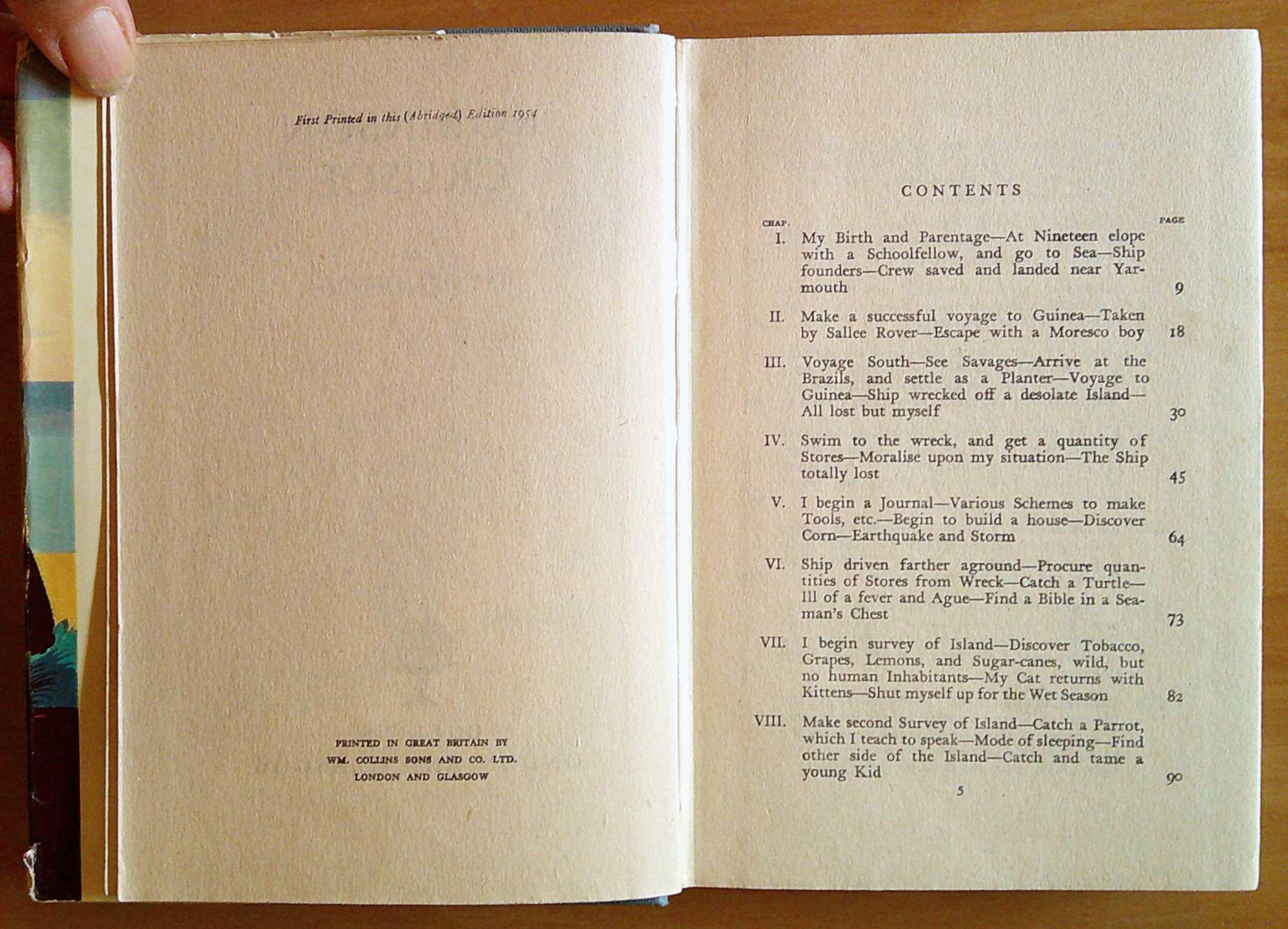 ROBINSON CRUSOE, I ed. Abridged 1954